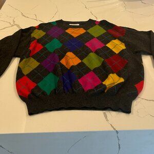 Retro Benetton Argyle sweater